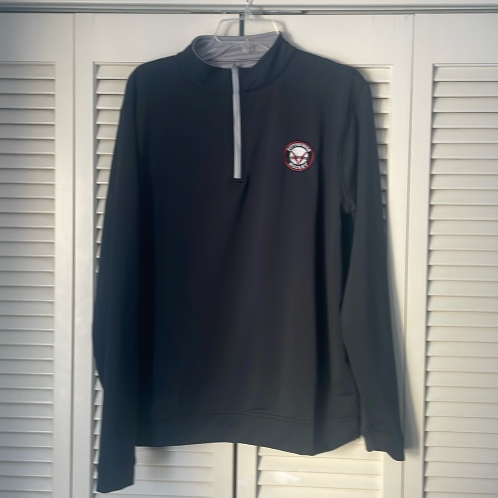 Peter Millar Black Quarter-Zip Shirt